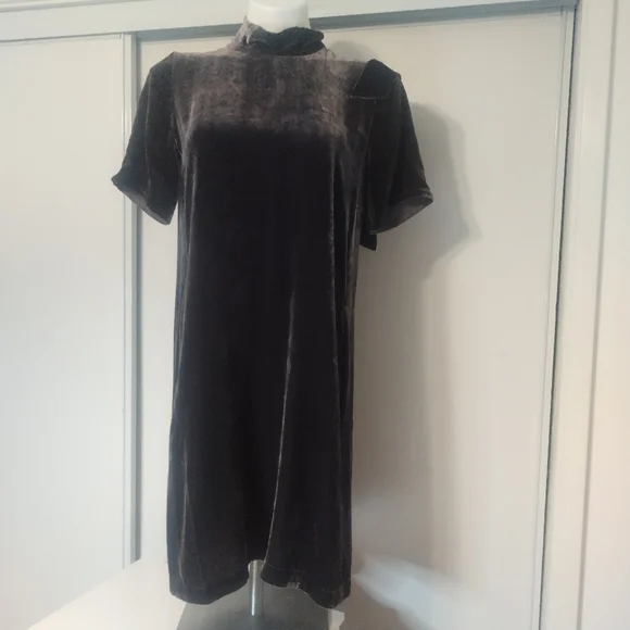 EILEEN FISHER Mock neck Velvet Dress with Pockets size XXS - Picture 8 of 8